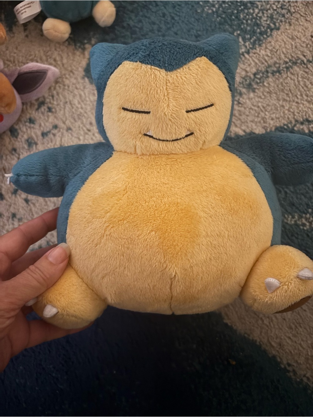 Pokemon Snorlax Plush Toy - Blue and Cream